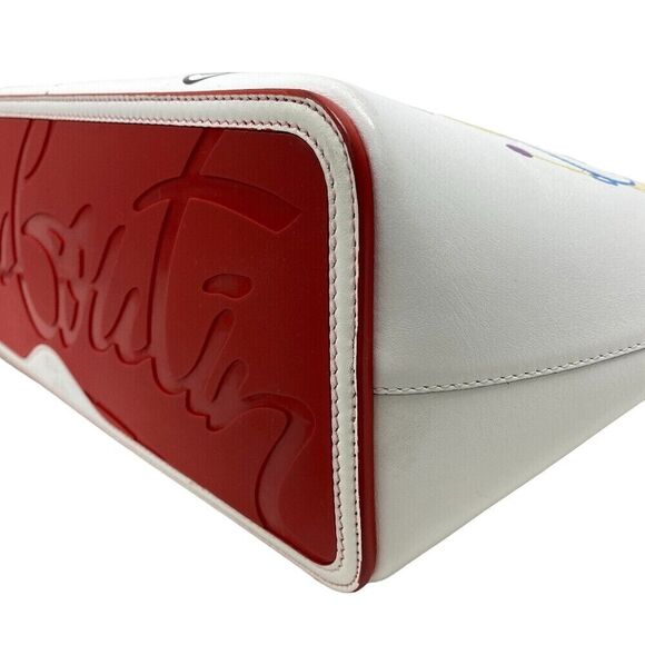 Louboutin Cabata White Cl Embossed #138751C91B - Picture 6 of 10